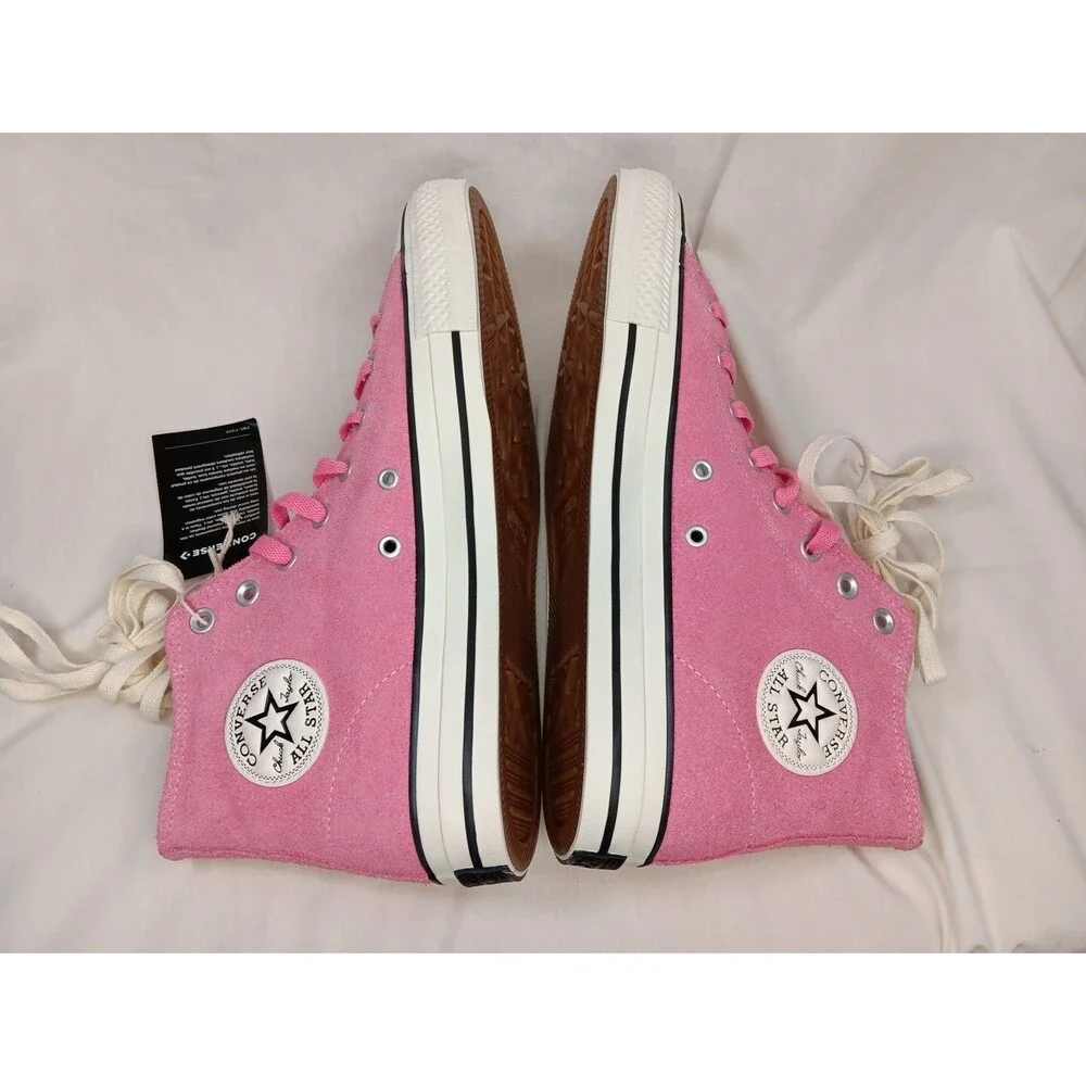NWT Converse Chuck Taylor All Stars Men's 9 Women's 11 Pink Suede High Tops - Picture 6 of 9